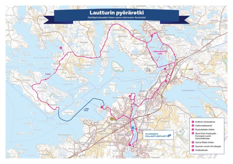 Lautturin pyöräretki, esite ja kartta